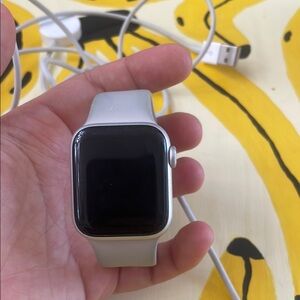 Apple Silver and Black Smartwatch